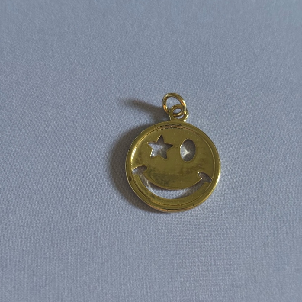 Gold Smiley Face Charm